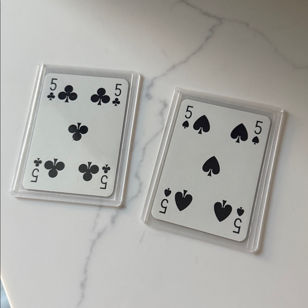 Vintage 70's Gucci Black and White 5's.Lux Playing Cards